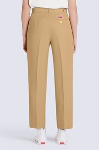 Pantalon de tailleur croppé - Beige