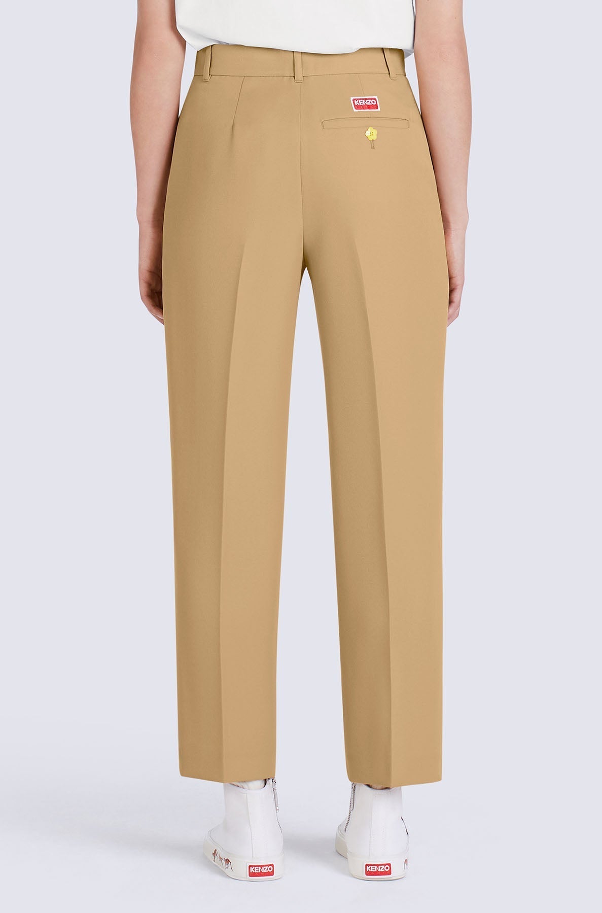 Pantalon de tailleur croppé - Beige