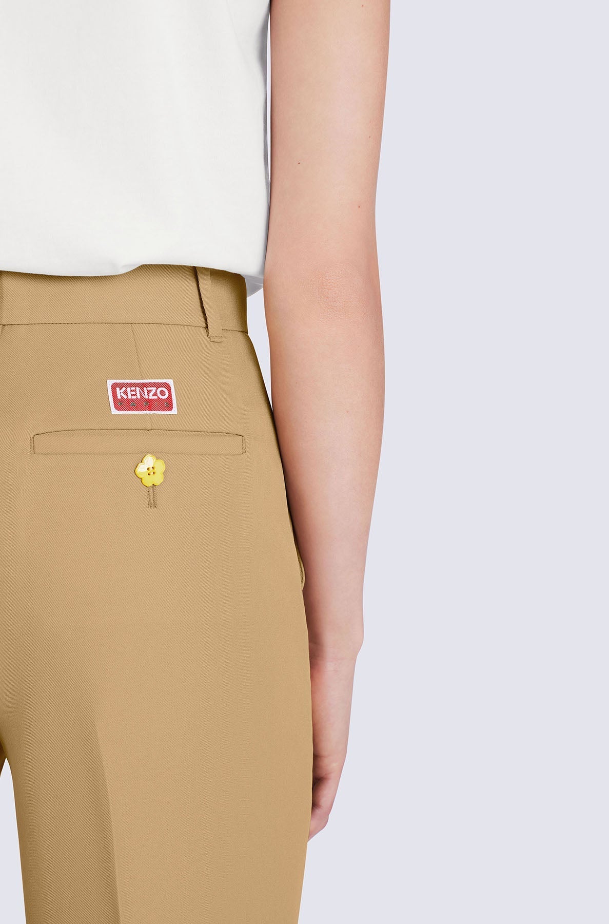 Pantalon de tailleur croppé - Beige