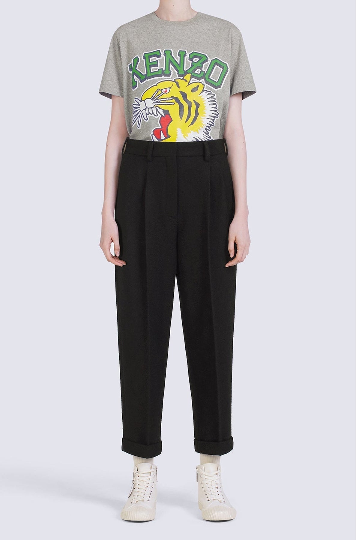 Pantalon de tailleur en laine - Black