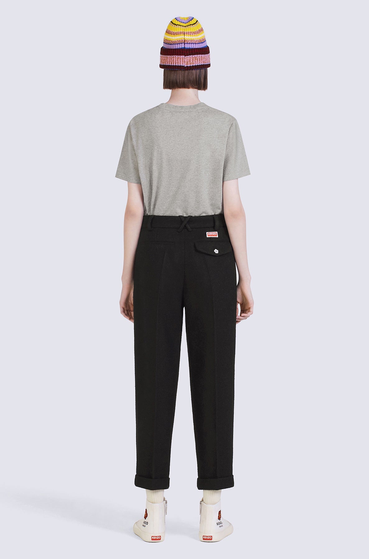 Pantalon de tailleur en laine - Black