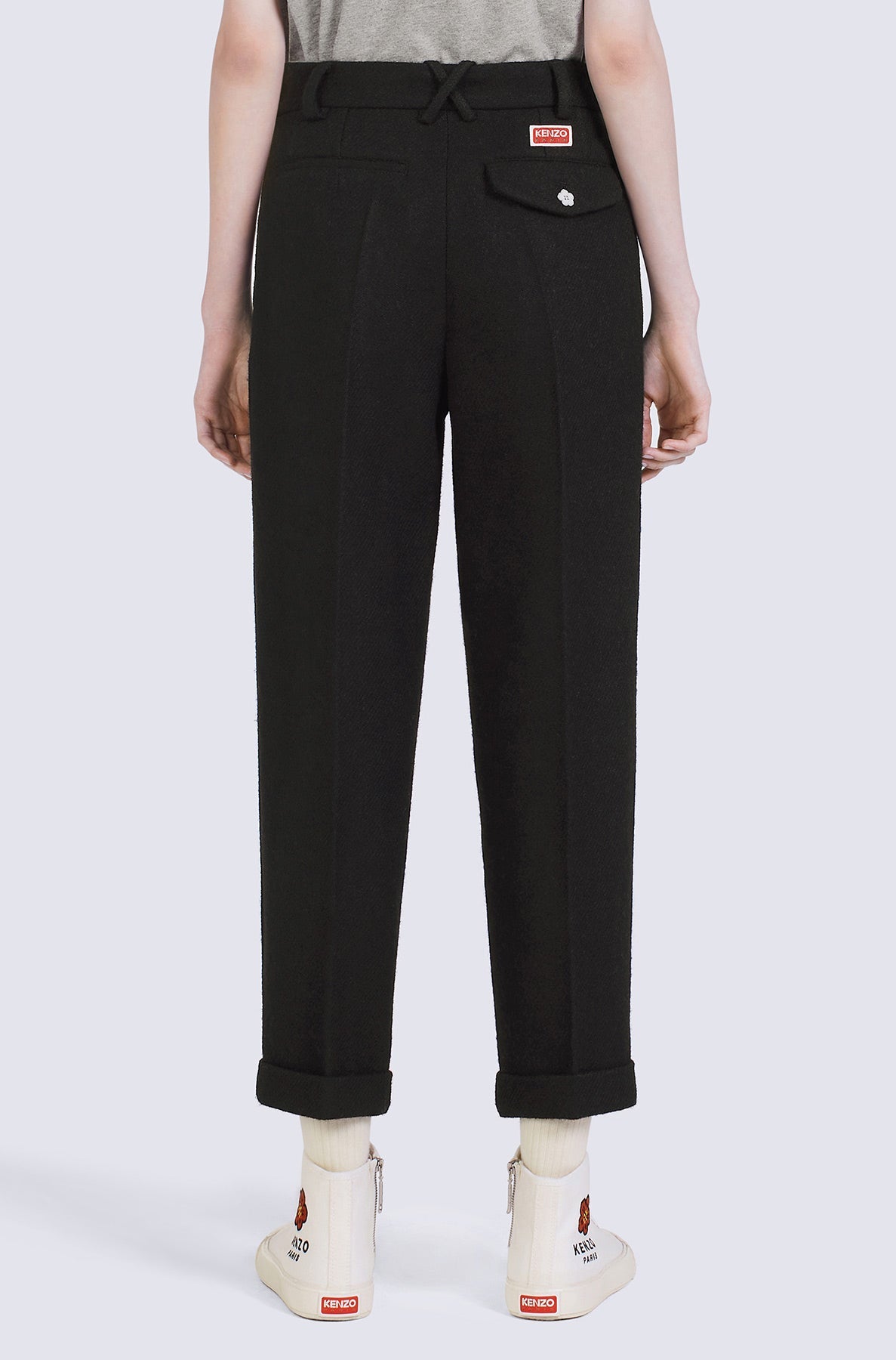 Pantalon de tailleur en laine - Black