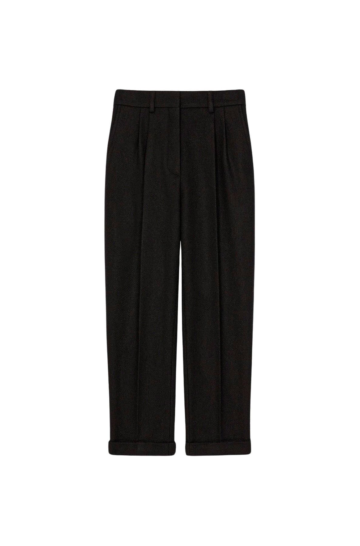 Pantalon de tailleur en laine - Black