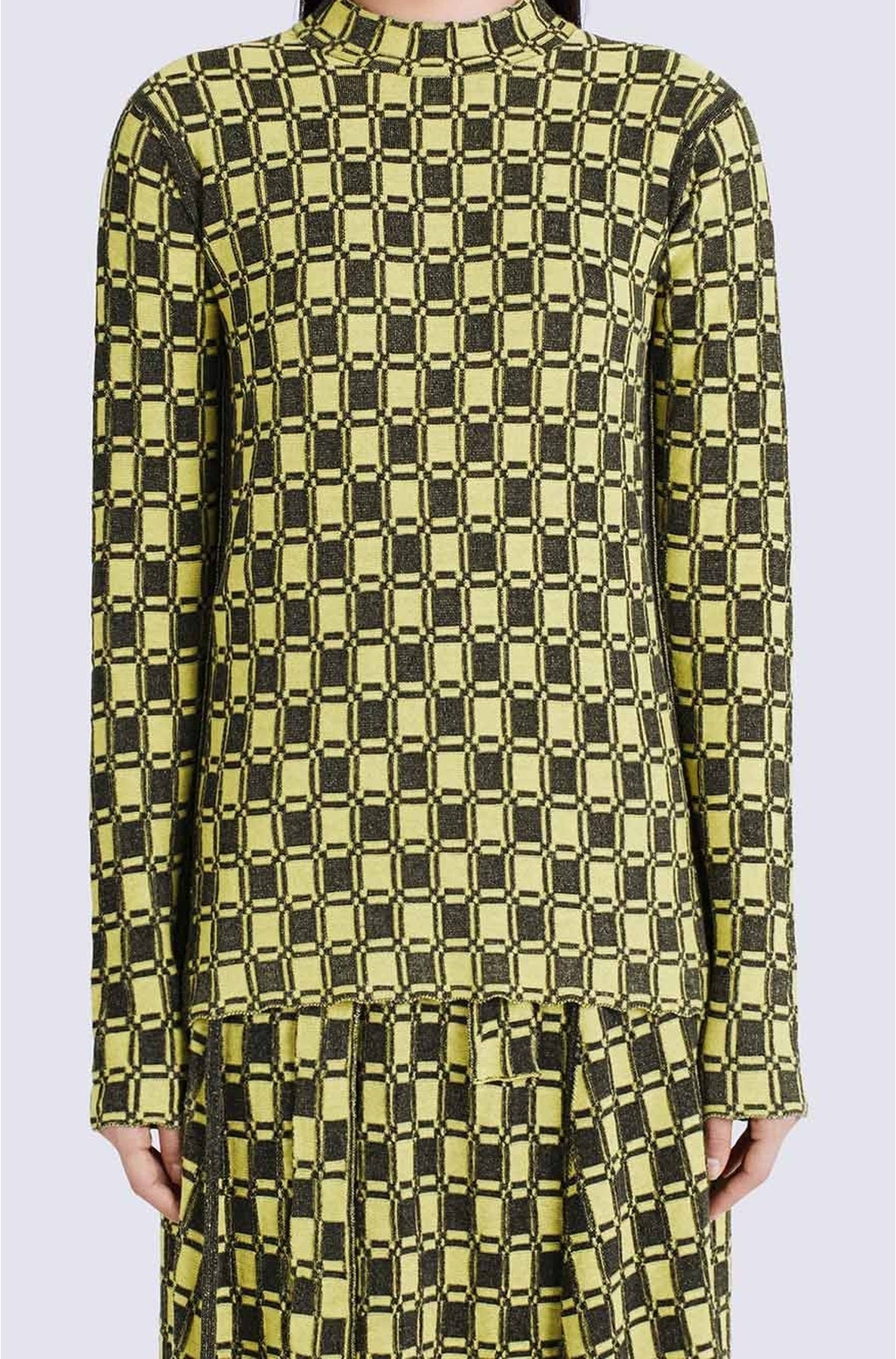 Pull ajusté jacquard - Golden Yellow