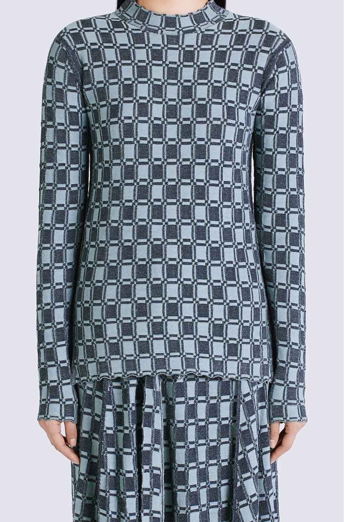 Pull ajusté jacquard - Midnight Blue