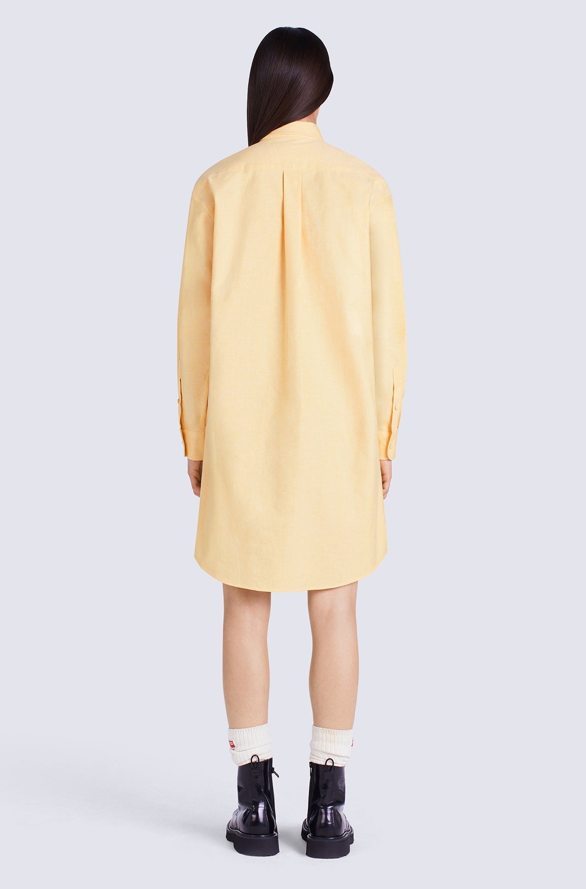 Robe chemise brodée - Golden Yellow