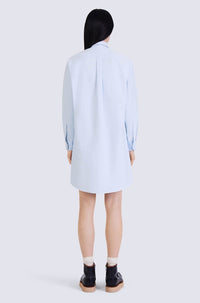 Robe chemise brodée - Sky Blue