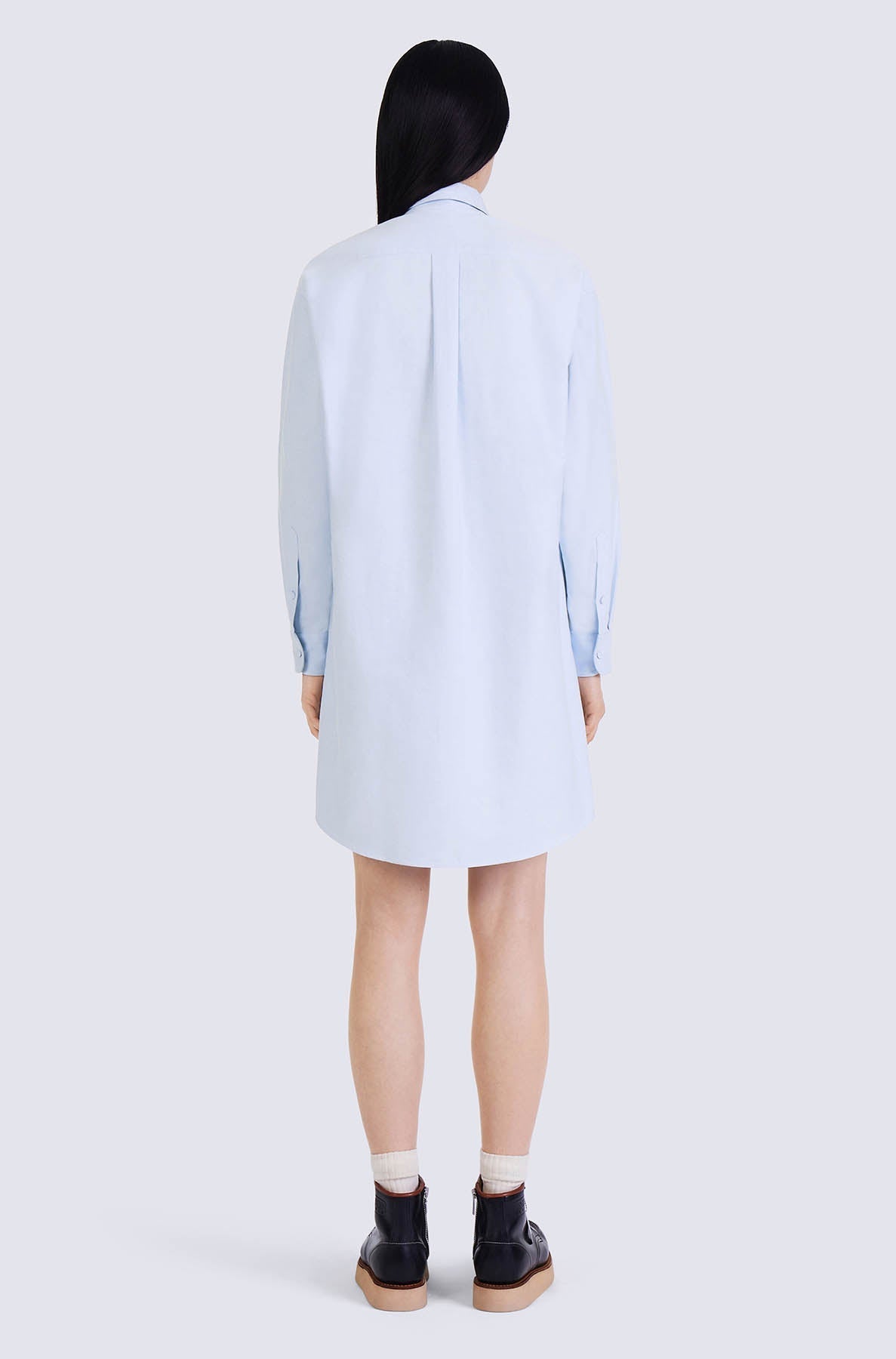 Robe chemise brodée - Sky Blue