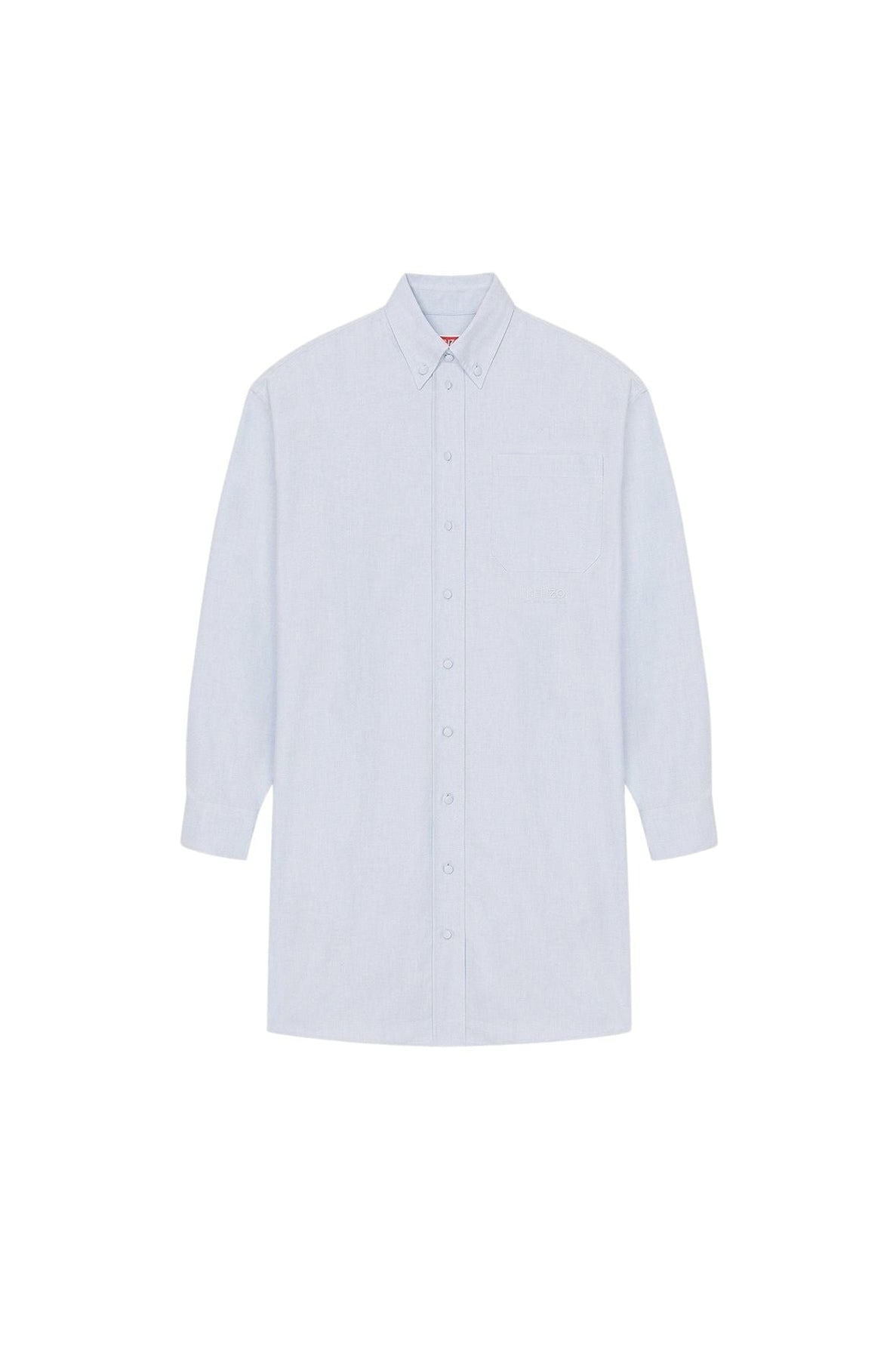 Robe chemise brodée - Sky Blue