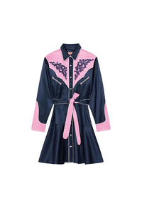 Robe Western Flower - Midnight Blue