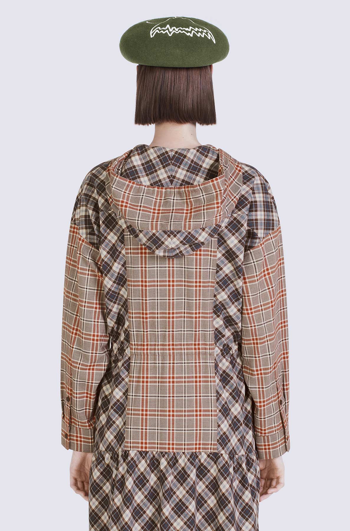 Robe longue à carreaux - Moroccan Brown