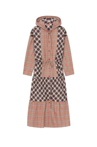 Robe longue à carreaux - Moroccan Brown