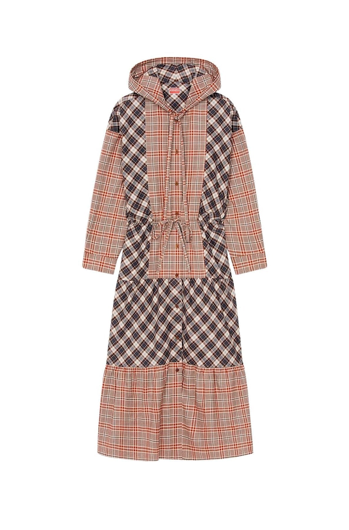 Robe longue à carreaux - Moroccan Brown