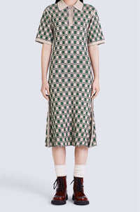 Robe polo jacquard - Rose