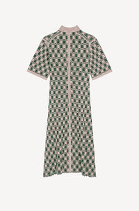 Robe polo jacquard - Rose
