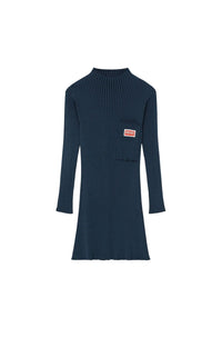 Robe côtelée flare - Midnight Blue