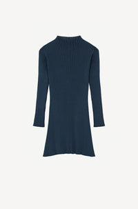 Robe côtelée flare - Midnight Blue