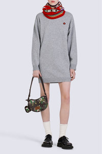 Robe "Kenzo Paris" en laine - Middle Grey