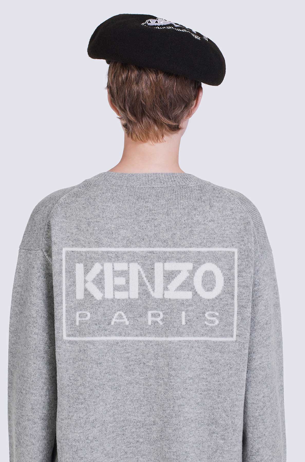 Robe "Kenzo Paris" en laine - Middle Grey