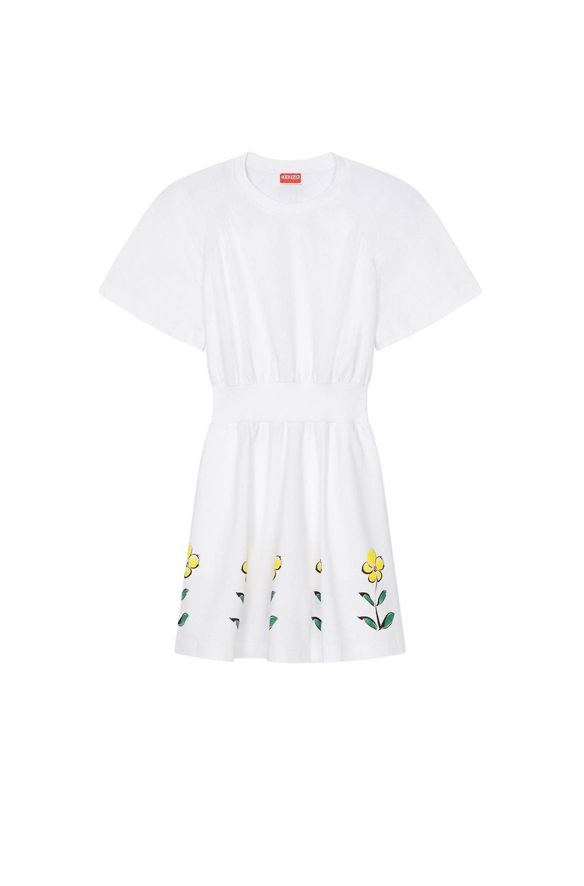 Robe T-shirt Akae Flower Field cintrée - White