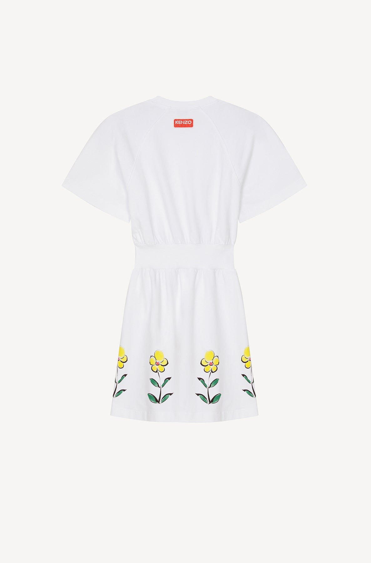 Robe T-shirt Akae Flower Field cintrée - White