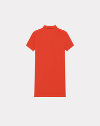 Robe polo brodée  "Boke Flower" - Medium Red