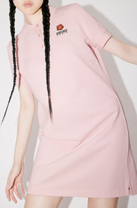 Robe polo brodée  "Boke Flower" - Faded Pink