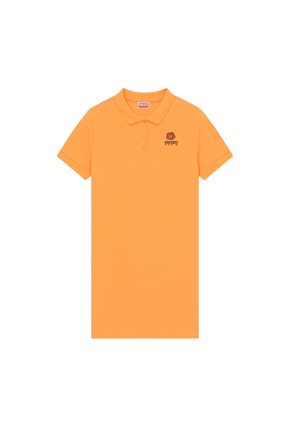 Robe polo brodée  "Boke Flower" - Apricot