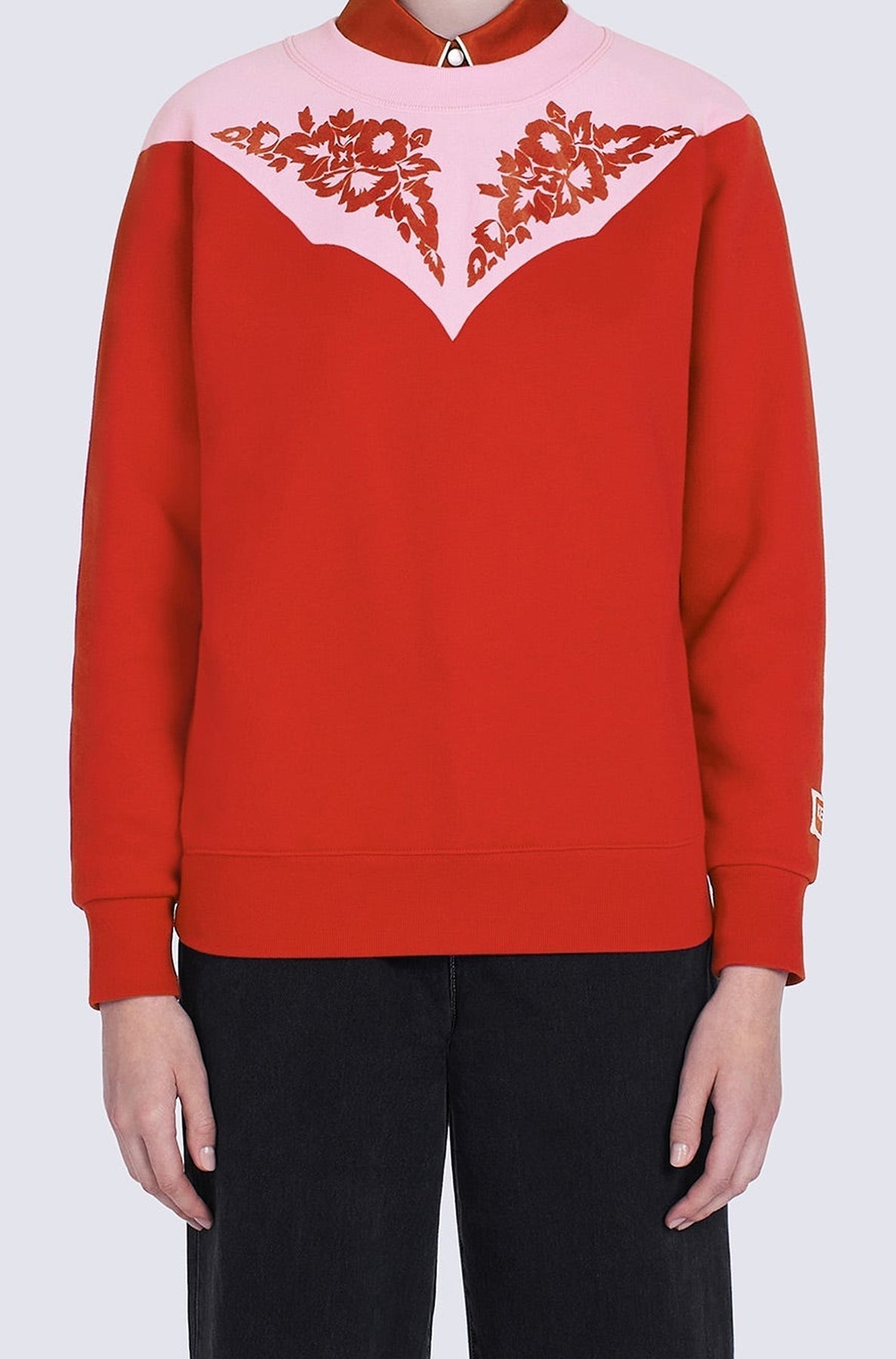 Sweatshirt Western Flower - Medium Red
