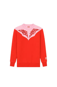 Sweatshirt Western Flower - Medium Red