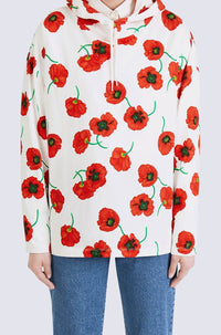 Printed Hoodie Top