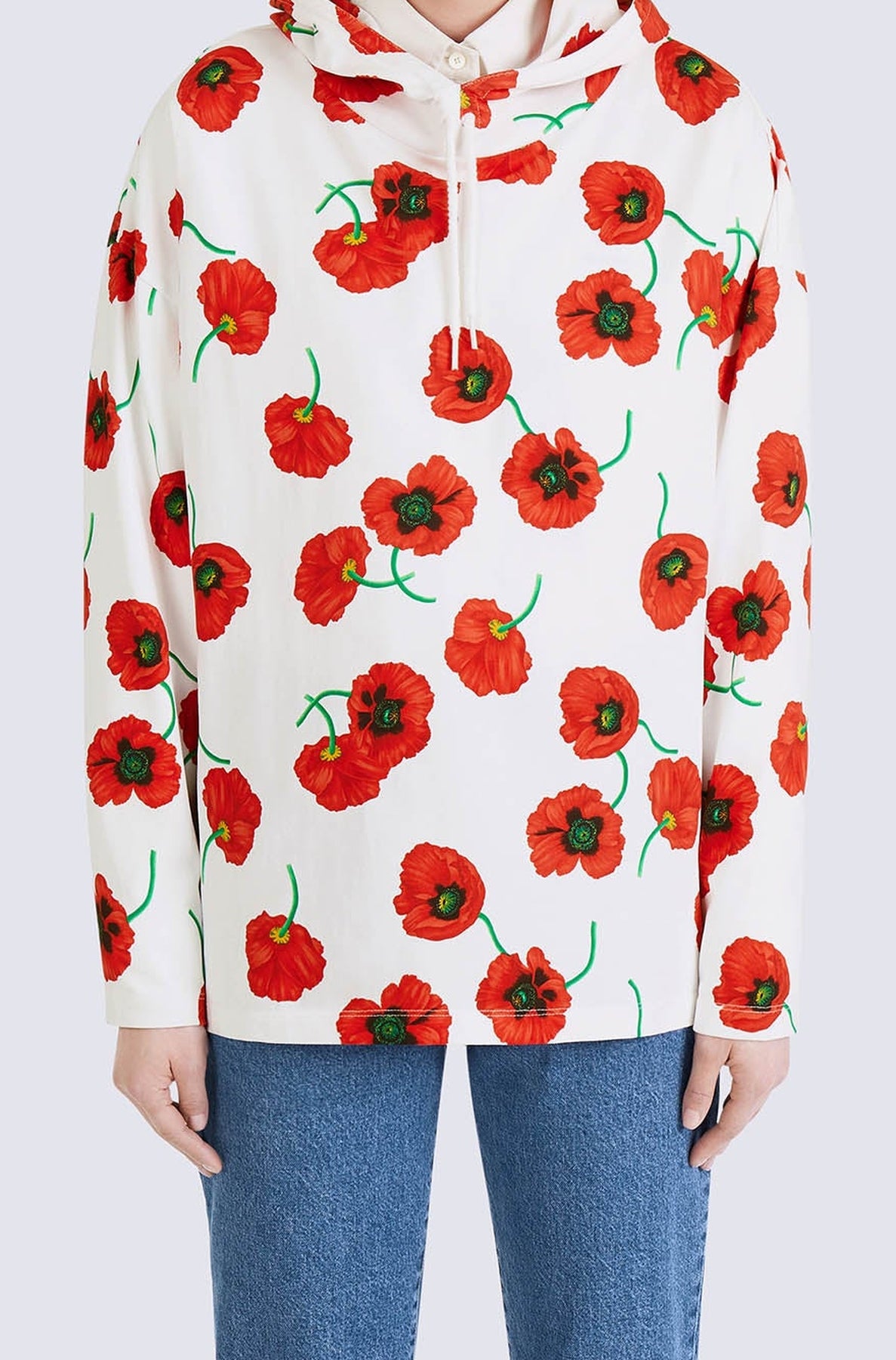 Printed Hoodie Top