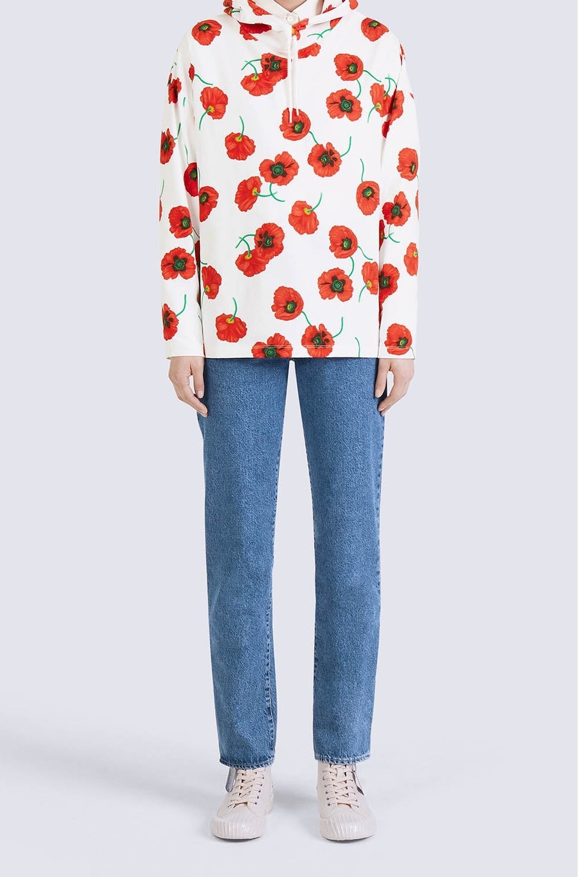 Printed Hoodie Top
