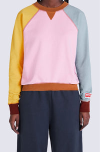 Sweatshirt colorblock - Rose