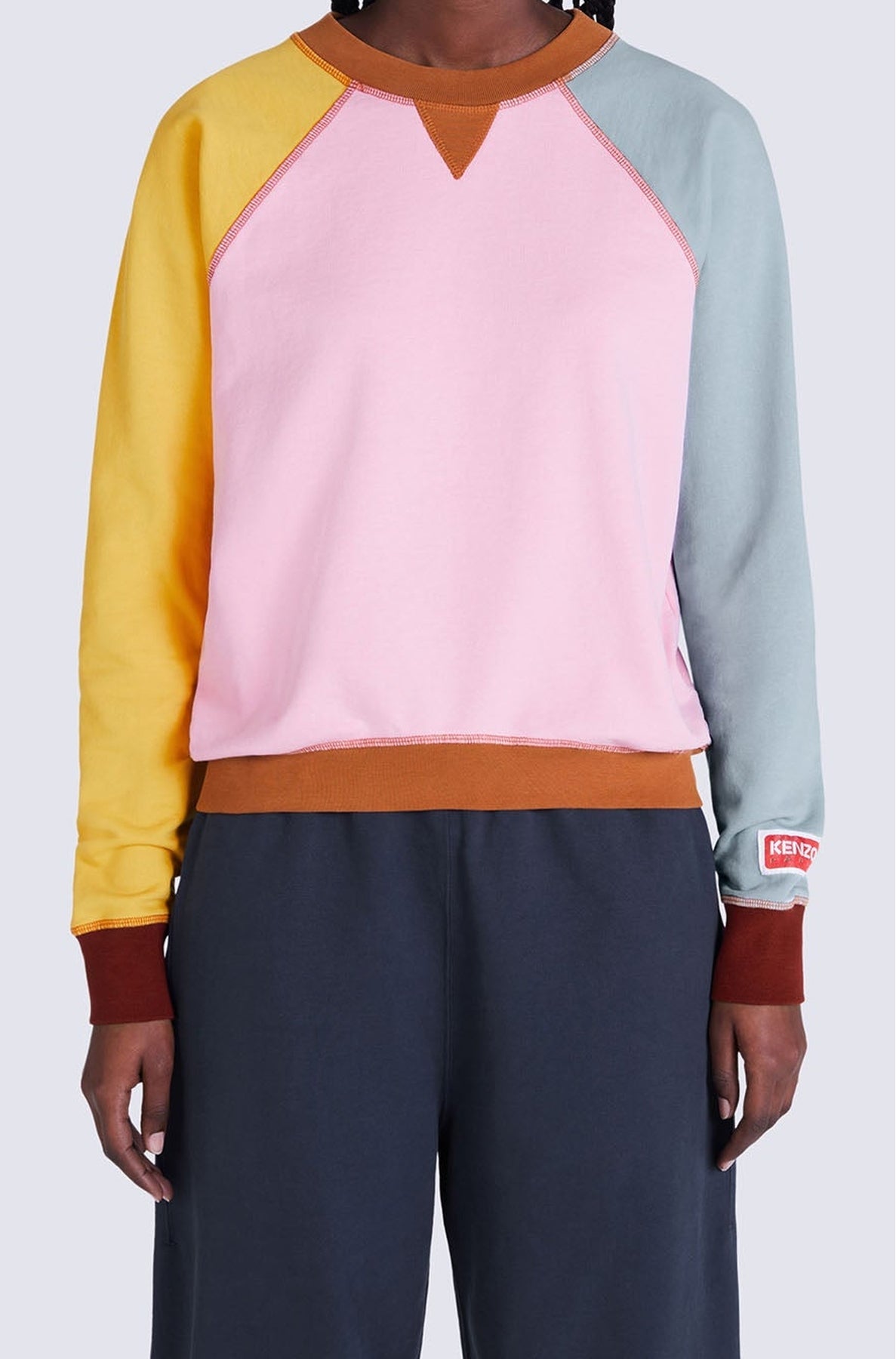 Sweatshirt colorblock - Rose