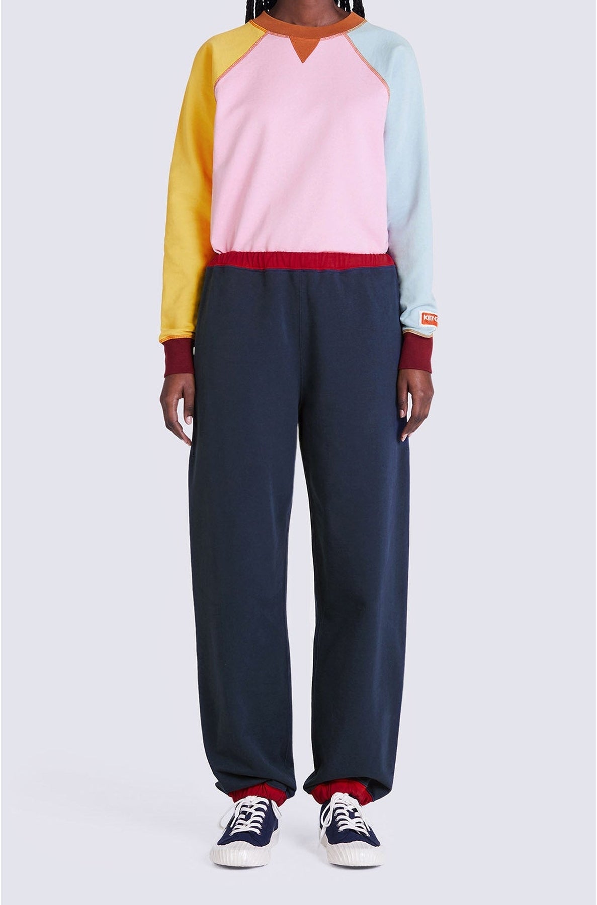 Sweatshirt colorblock - Rose