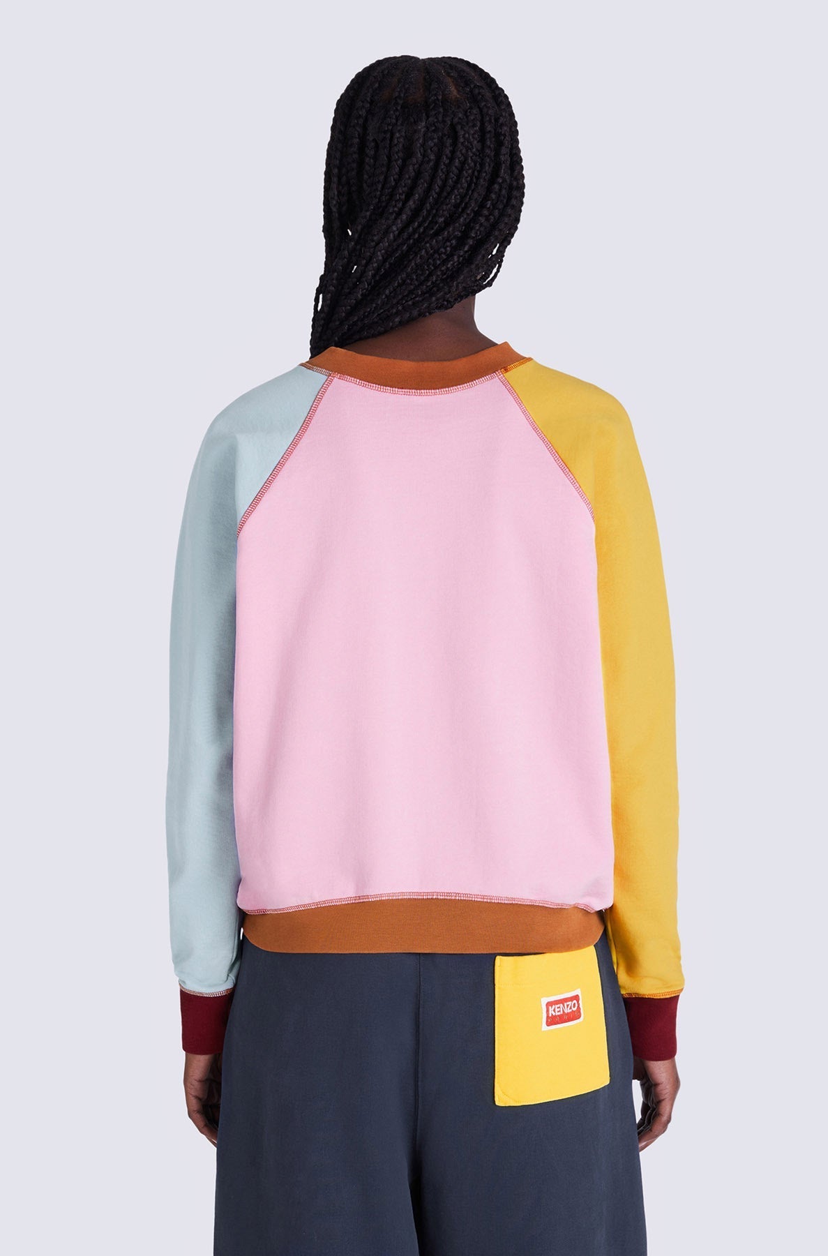 Sweatshirt colorblock - Rose