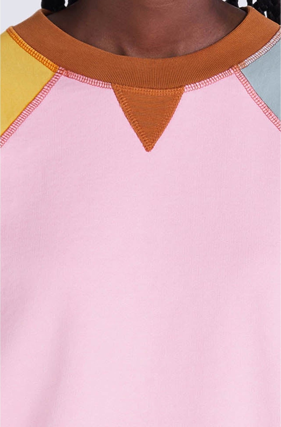 Sweatshirt colorblock - Rose