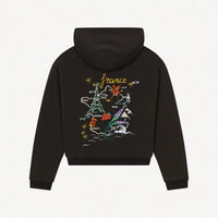 Reversible France-Japan hoodie - Black