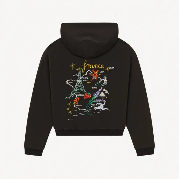 Reversible France-Japan hoodie - Black