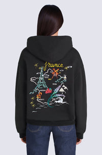 Reversible France-Japan hoodie - Black