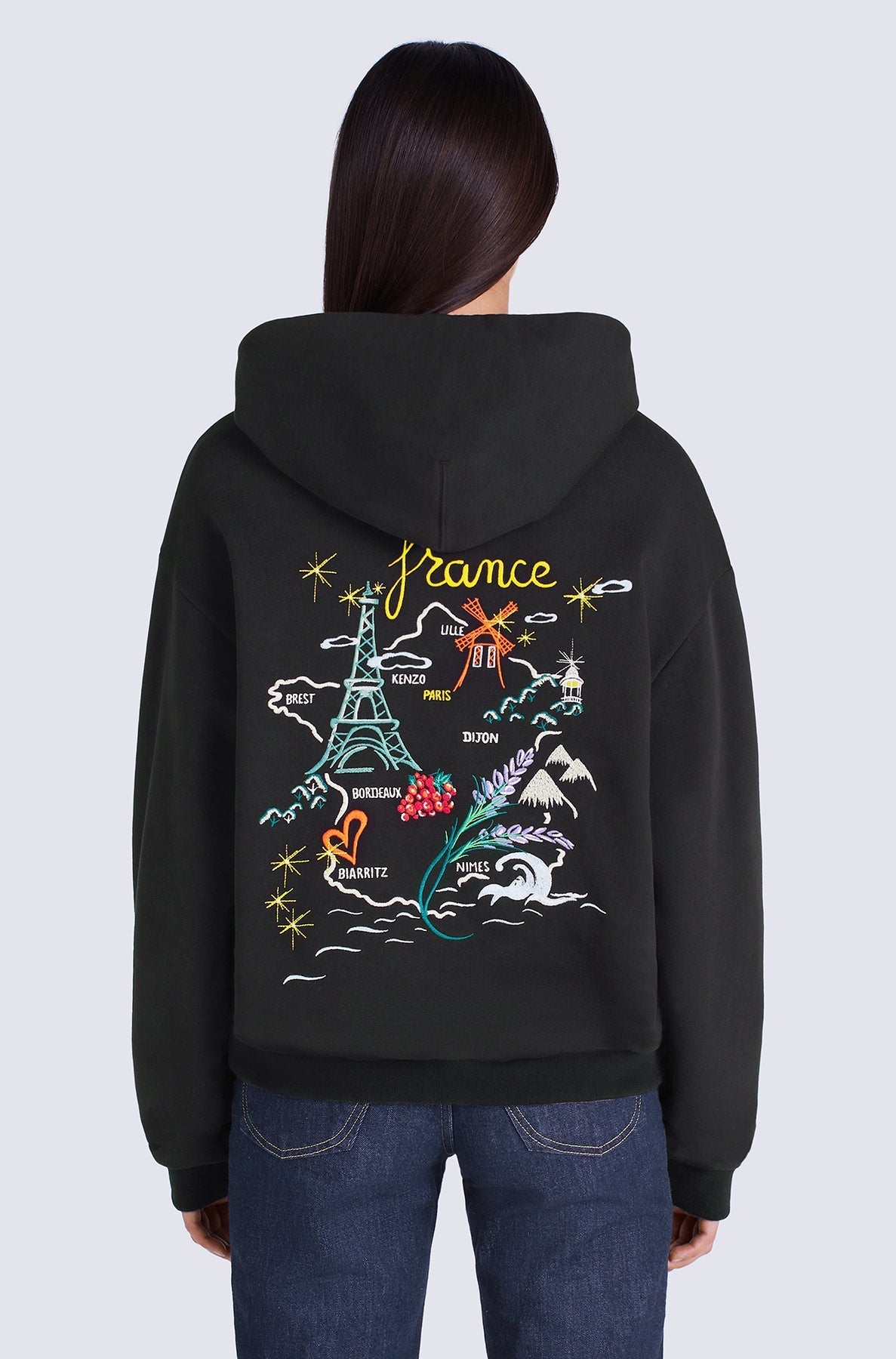 Reversible France-Japan hoodie - Black
