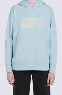 Sweatshirt à capuche Tiger Varsity oversize - Sky Blue