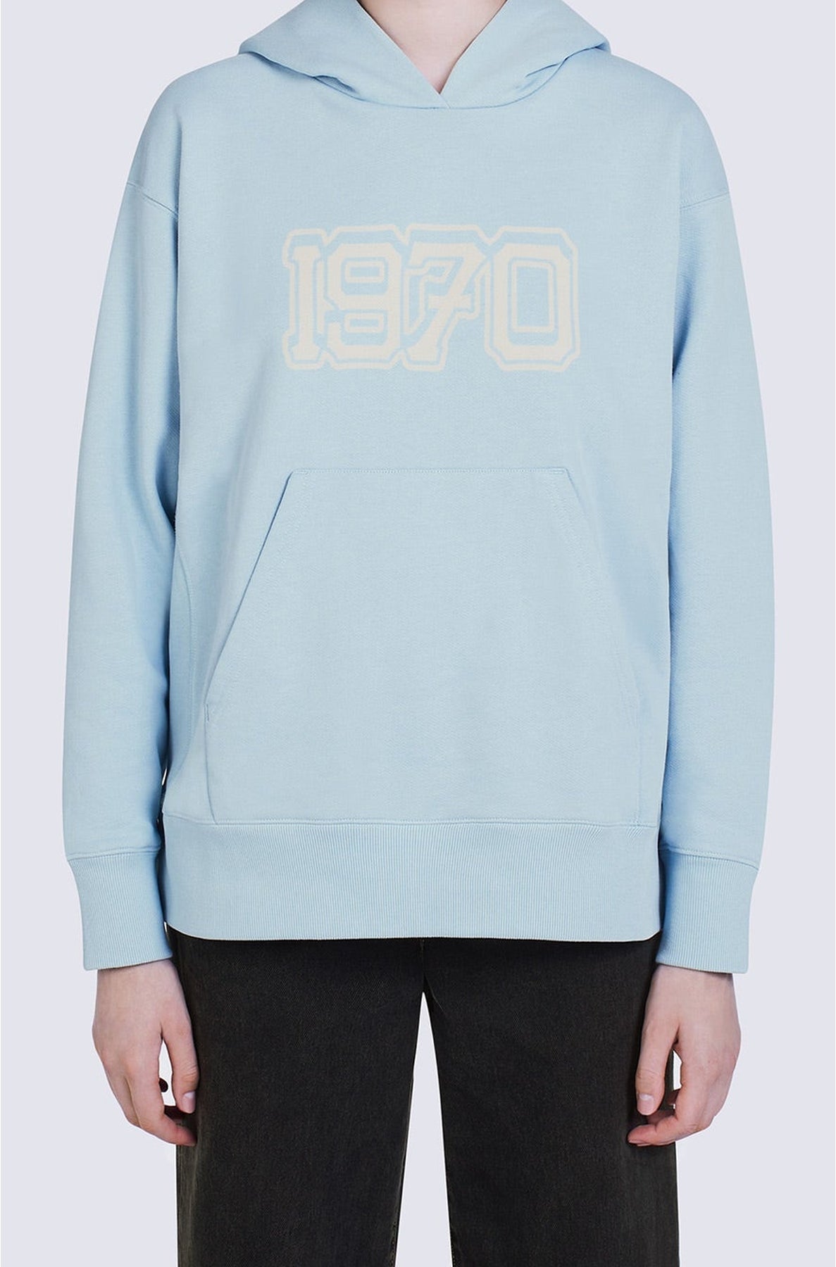 Sweatshirt à capuche Tiger Varsity oversize - Sky Blue