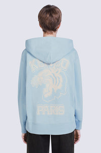 Sweatshirt à capuche Tiger Varsity oversize - Sky Blue
