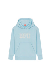 Sweatshirt à capuche Tiger Varsity oversize - Sky Blue