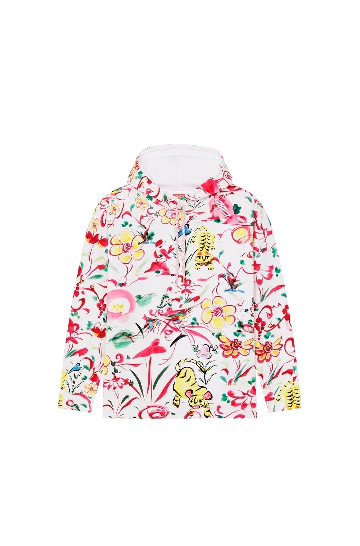 Sweatshirt à capuche Akae Ink - White