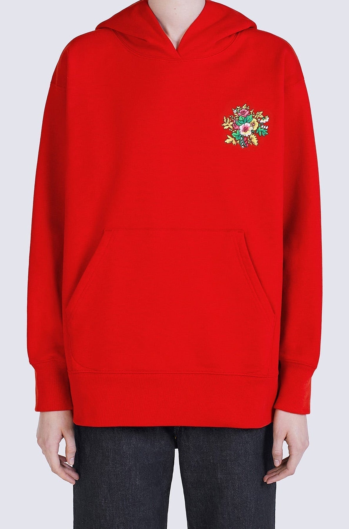 Sweatshirt à capuche Pop Bouquet oversize - Medium Red