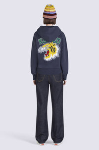 Sweatshirt à capuche oversize "Tiger Varsity" - Midnight Blue
