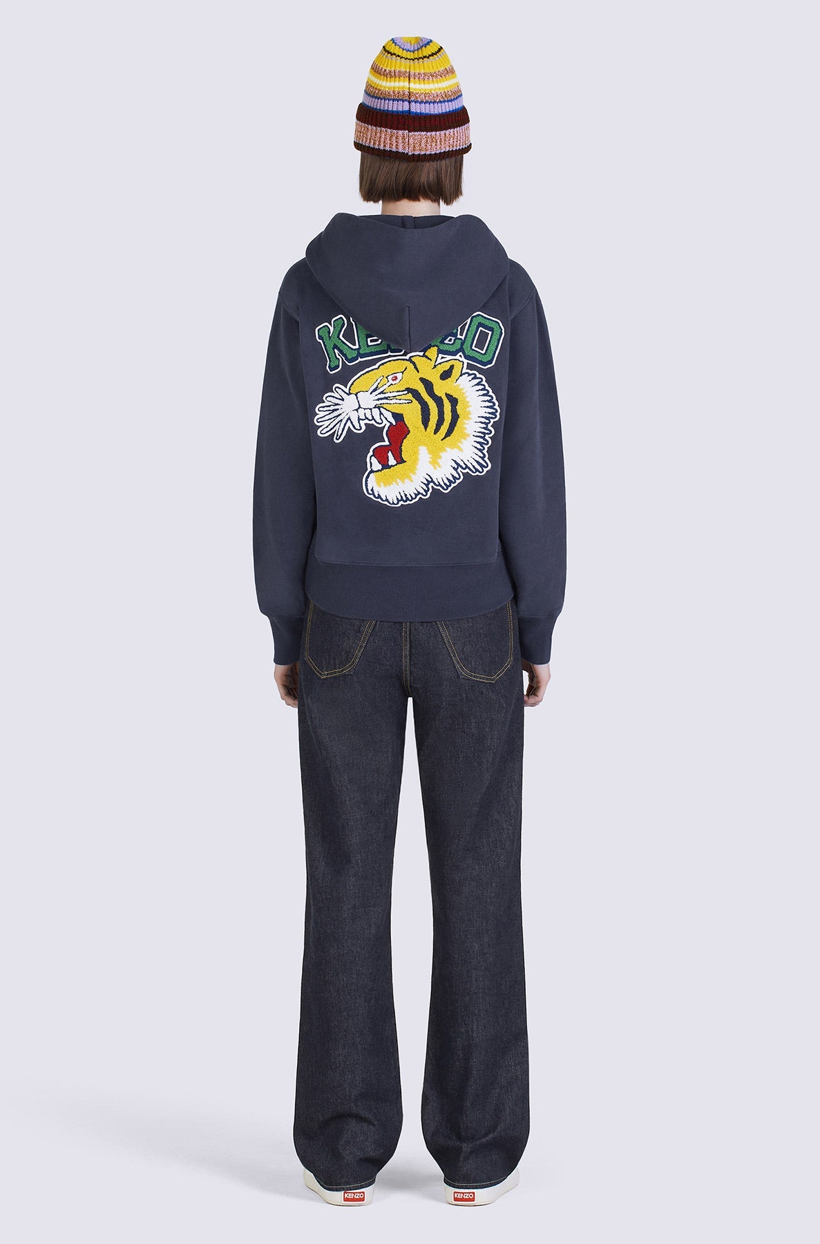 Sweatshirt à capuche oversize "Tiger Varsity" - Midnight Blue